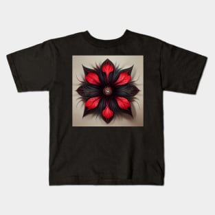 red and black flower Kids T-Shirt